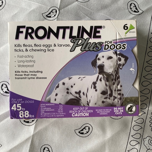 Frontline Plus Flea & Tick for Large Dogs (45–88 lb), 6 Doses - Picture 1 of 11